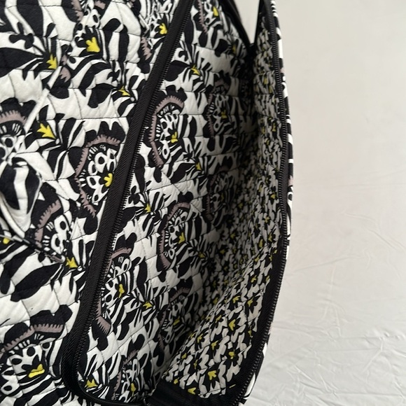 Vera Bradley iconic Weekender travel bag in black white Fanfare multicolor print - Picture 10 of 12